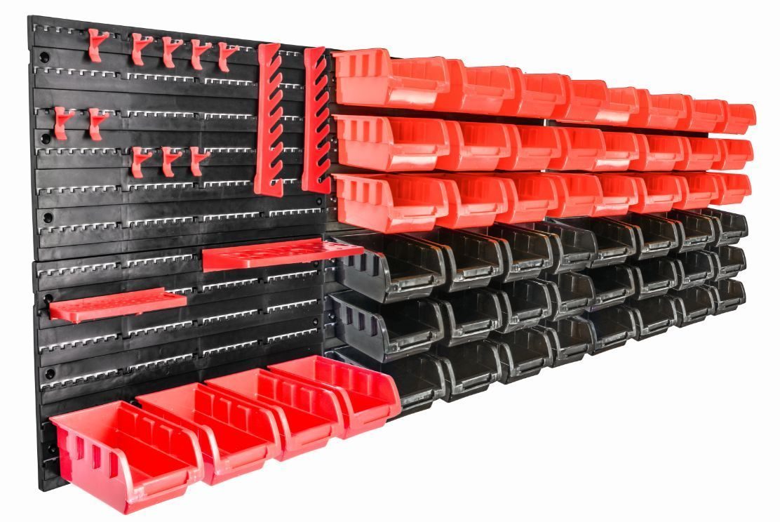 YS12117 72 Piece Plastic Mounted Wall DIY Tool — storage box by WIS Technology