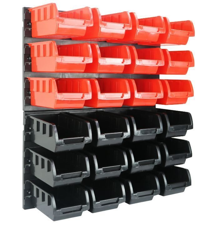 YS12118 24 Piece Plastic Mounted Wall DIY Tool — storage box by WIS Technology