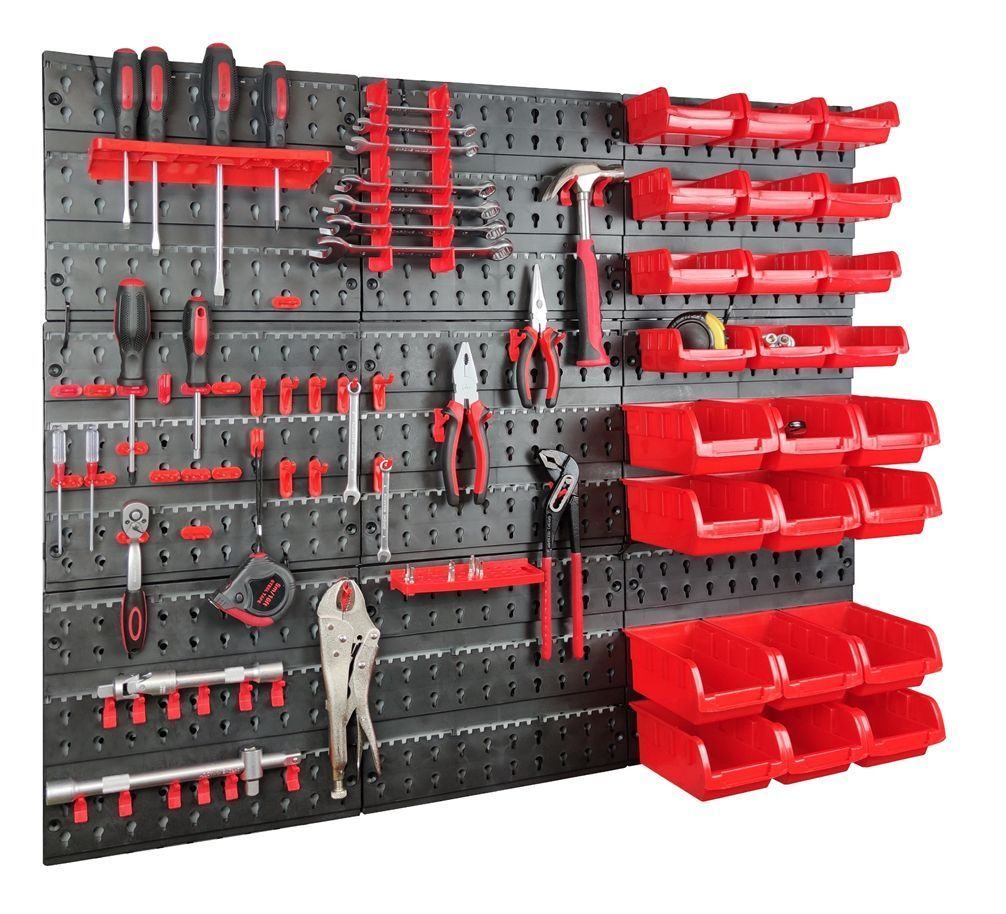 YS13009 81 Piece Plastic Mounted Wall DIY Tool — storage box by WIS Technology